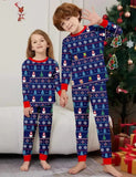 Pyjama assorti à rayures pour la famille, bonhomme de neige de Noël