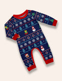 Christmas Snowman Striped Family Matching Pajamas