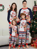 Christmas Cartoon Reindeer Printed Family Matching Pajamas