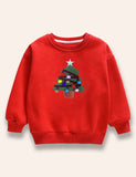 Christmas Tree Appliqué Family Matching Sweatshirt