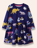 Multi Dinosaur Life Printed Dress