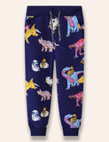 Pantaloni stampati con vita multi-dinosauro