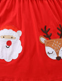 Christmas Santa Claus&Reindeer Appliqué Dress