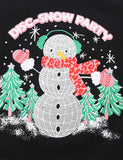 Christmas Disc-Snow Party Printed Sweatshirt