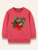 Christmas Dachshund Appliqué Sweatshirt