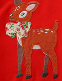 Christmas Cartoon Elk Appliqué Pants