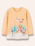 T-shirt a maniche lunghe stampata Christmas Snow Friend