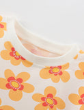 Cute Flower Print Cotton Dress