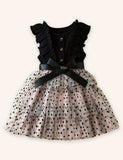 Flying Sleeve Polka Dot Tulle Dress