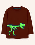 Glowing Dinosaur Long Sleeve T-shirt