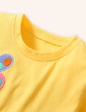 Fresh Rainbow Cotton Applique Dress