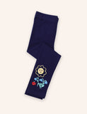 Cute Flower Applique Leggings