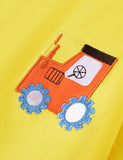 Cute Car Applique Botton T-shirt