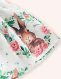 Suspender Bunny Flower Printed Dress