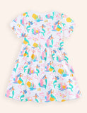 Mermaid Full Printed Cotton Dress