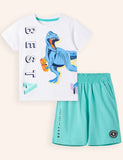 Dinosaur Printed Cotton T-shirt Set