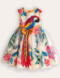 Parrot tulle party šaty
