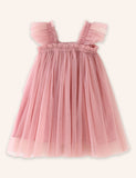 Suspender Solid Color Tulle Dress