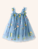 Flower Embroidery Tulle Dress