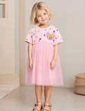 Cute Kitty Dotted Tulle Dress