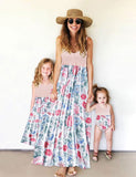 Leaves Printed Family Matching Dress