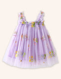 Flower Embroidery Gauze Dress