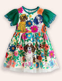 Green Dogs Party Dress