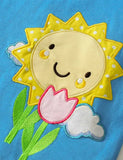 Sunflower Appliqué T-Shirt Set