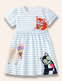 Ice Cream Cat Appliqué Dress