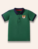 Little Tiger Appliqué Polo T-Shirt