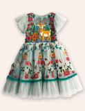 Kleid mit Halloween-Hexe-Applikation