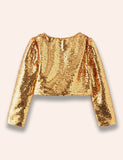 Cappotto da festa con paillettes glitterate