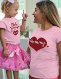 Valentine's Day MAMA&ME Letter Printed T-Shirt