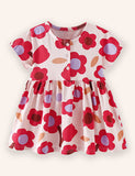 Sweet Flower Print Cotton Dress