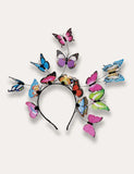 Vestido de fiesta de tul de mariposa jardín