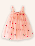 Sweet Flower Embroidered Tulle Dress