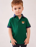 Little Tiger Appliqué Polo T-Shirt