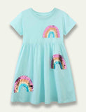 Rainbow Sequin Embroidered Dress - Mini Taylor