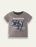 Dinosaurier-Rundhals-T-Shirt