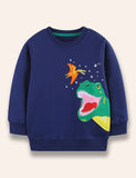 Sweat-shirt à appliqué dinosaure