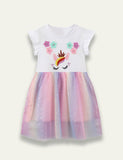 Unicorn Rainbow Mesh Dress