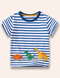 Multi Dinosaur Appliqué T-Shirt