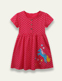 Unicorn Polka Dot Printed Dress