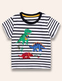 Multi Dinosaur Appliqué T-Shirt