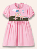 Floral Horse Appliqué Dress