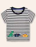 Multi Dinosaur Appliqué T-Shirt