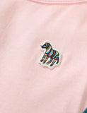 Little Horse Appliqué Rainbow Stripe Dress