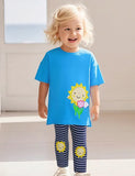 Sunflower Appliqué T-Shirt Set