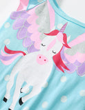 Unicorn Printed Ruffled Dress