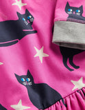 Halloween Black Cat Printed Dress